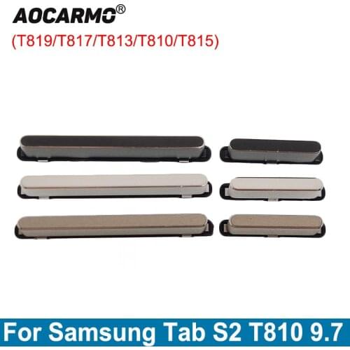 Aocarmo For Samsung GALAXY Tab S2 9.7 T810 T813 T815 T817 T819 Power Volume On Off Side Button Key Replacement Part