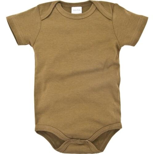 Honeyzone Unisex Ropa Bebe Recien Nacido Baby Clothes Boy Solid Color Brown Summer Baby Romper Mamelucos Para Bebe Baby Onesie