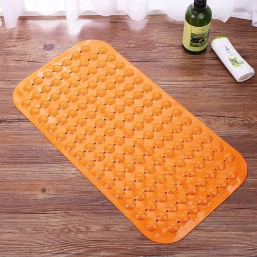 PVC Bath Mat With Suction Cups for Bathroom Toilet Shower Room Mats Anti Slip Bathroom Mats Transparent Colors Massage Mat Pad