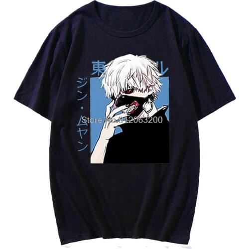 Hot Sale Streetwear Anime Tokyo Ghoul Printed O-neck Summer TShirts Funny Comfortable T-shirts Casual Oversized Tops