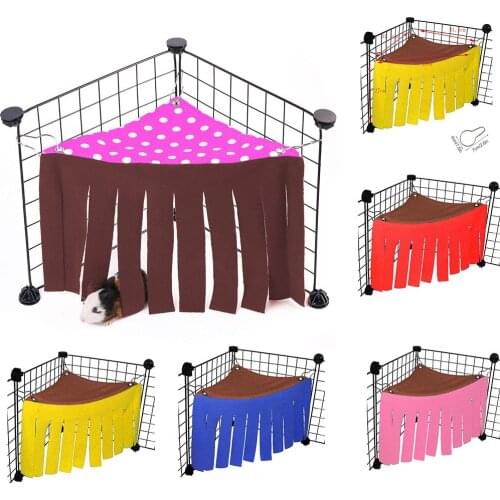 Small Pet Hamster Tent Guinea Pig Hamster Hedgehog Hammock Curtain Small Pets Hanging Bed Corner Nest Mat House Pet Supplies