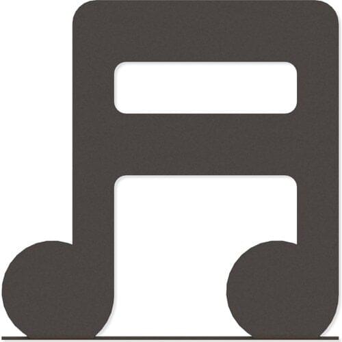 M & c Concept Musical Note Metal Book Support Black