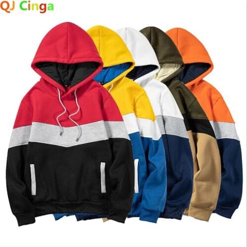 Mens Fleece Hoodies 2021 Autumn Winter Streetwear Hooded Sweatshirt Fashion Hoodie Casual hip hop Sweatshirt New Men Tracksuit