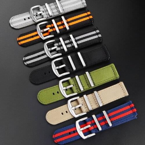 Soft Nylon Strap for Smart Watch Seiko Samsung Huawei Watchband 20mm 22mm Sport Waterproof Canvas Army Green Men Women Bracelet