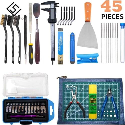 45 pieces 3D printer parts 3D Print Removal Tools kit 3D print finishing tool Retouch Use for 3d printer PLA resin printer model
