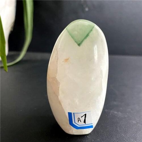 Natural crystal green silver mountain stone yoga practice plaything chakra healing crystals Home decoration