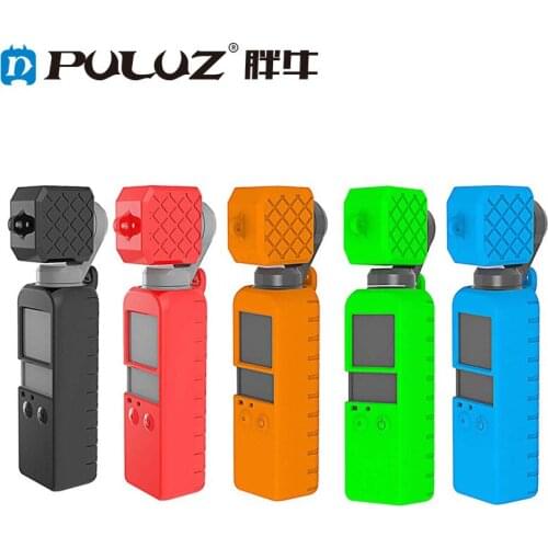 PULUZ 2 in 1 Diamond Texture Silicone Cover Case Set for DJI OSMO Pocket Handheld Gimbal Camera