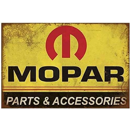 Reproduction Vintage, Gas Oil Car Metal Signs for Garage Man Cave Bar, Retro Wall Decor, 8x12 Inches (Mopar)