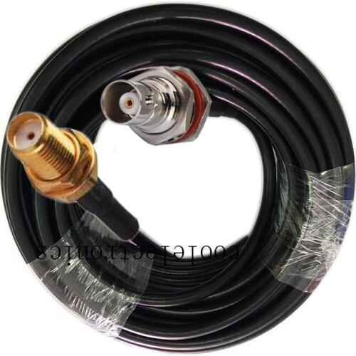 SMA Female Jack to BNC Female Jack O-ring Connector RF RG58 50-3 Coaxial Pigtail Cable Wifi Antenna 50cm 1/2/3/5/10/15/20/30m