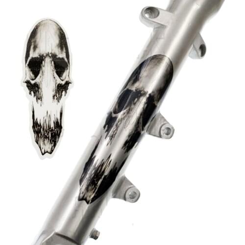 1Pair Universal Motorcycle Bike Front Fork Skull Zombie Decals Graphic Stickers Moto for Kawasaki Honda Yamaha Harley