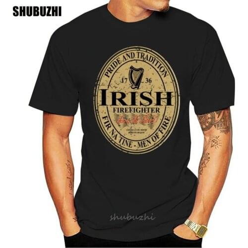 Irish Firefighter Vintage T-Shirt Beer Guinness - Happy Beer Day Shirt Black Men 2Xl 9Xl Tee Shirt summer tshirt