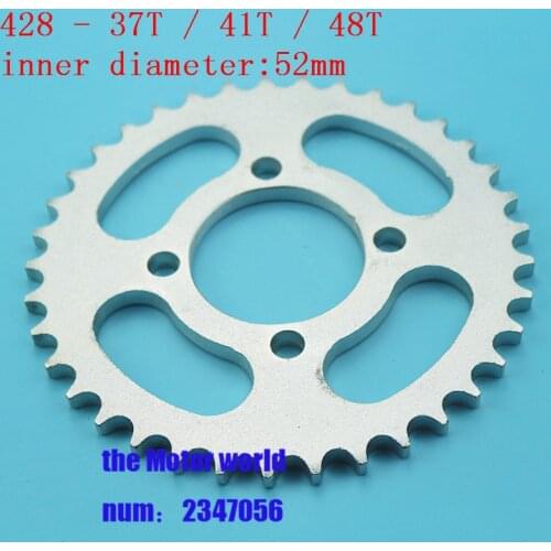 ATV Rear Chain Sprocket Electric scooter 428 -37T/41T/48T Tooth 52mm For Quad Pit Dirt Bike 52mm off-road vehicle