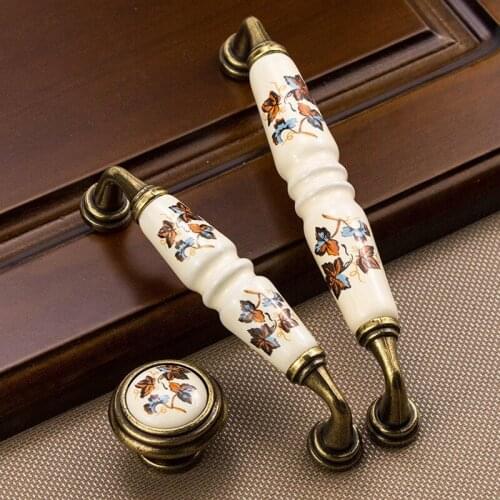 10PCSFree Shipping China Zinc Alloy Shoe Cabinet Knob European Kitchen White Handle Drawer Wardrobe Dresser door Pull 128/96mm