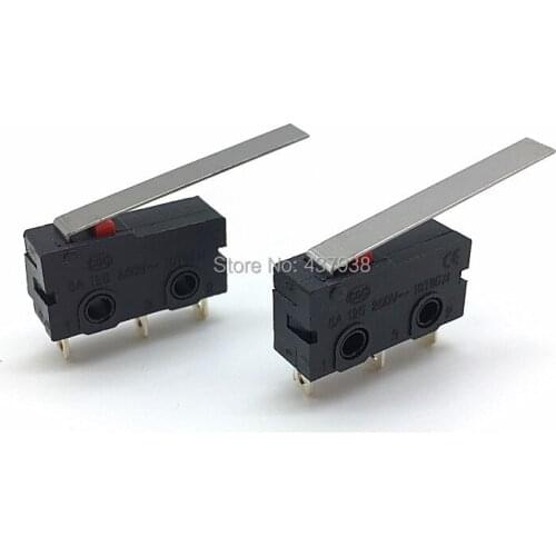 10PCS/LOT Limited Switch 3 Pin N/O N/C High quality All New 5A 250VAC Micro Switch KW12-C 28MM Handle Length