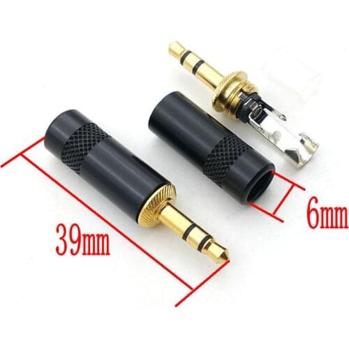 20pcs/100pcs Gold plated Stereo 3.5mm Repair Headphone Plug Cable Audio adapter