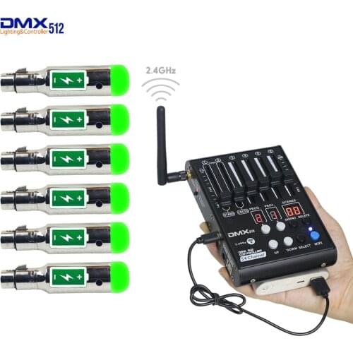2020 New 54ch 2.4G Wireless Dmx 512 Controller DJ Console Built in Battery Wireless Receiver for Home Entertainment DMX Lights