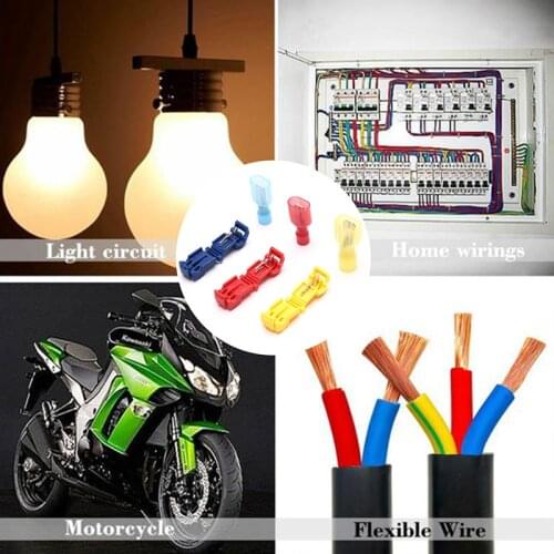 20Pcs T-Tap Splice Wire Connector Insulated Spade Electrical Crimp Terminals Kit