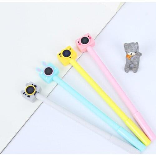 36 pcs/lot Cute Retro camera gel pens for writing Kawaii animal 0.5mm roller ball pen stationery escolar office school supplies