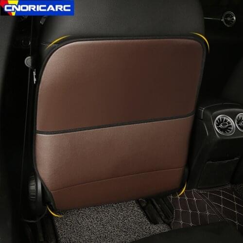 Car Leather Seat Backrest Anti Kick Pad Decoration For Mercedes Benz CLA GLA GLB A B Class 2020-2021 Interior Accessories