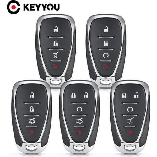 KEYYOU 2/3/4/5 Buttons Car Key Case For Chevrolet Cruze Malibu Camaro Keys Fob Body Housing Smart Remote Shell Replacement