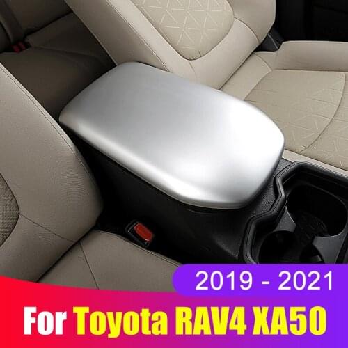 Car Center Control Armrest Box Trim Cover For Toyota RAV4 2019 2020 2021 RAV 4 XA50 ABS Plastic Interior Accessories