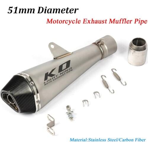 Slip On for Exhaust Muffler Pipe With Removable DB Killer Modified Motorcycle ATV 38-51mm Silencer System