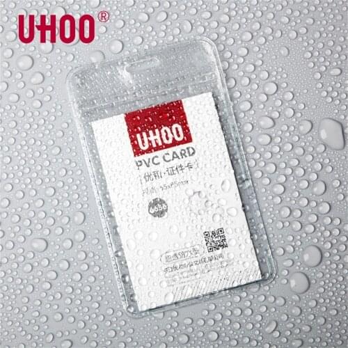 Horizontal Soft Pvc Card Holder Sleeve Waterproof Name Neck Badge Sleeve Exhibition Card Film Cover Paper Label Tag Sign Frame