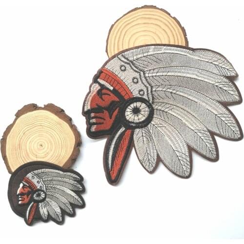 GUGUTREE embroidery big Indian patch animal cartoon patches badges applique patches for clothing FD-255