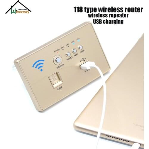 HESSWAY 118 standard hotels in the wall panel AP wireless router wifi 3G usb switch socket