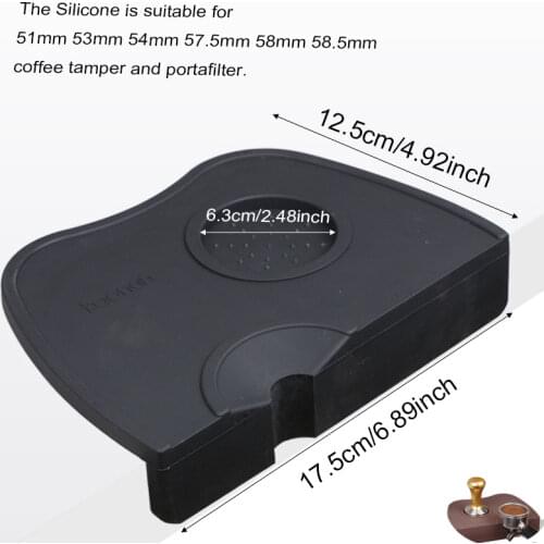 17.5x12.5x3.3cm Espresso Coffee Tamper Mat Silicone Rubber Tampering Corner Mat Espresso Coffee Maker