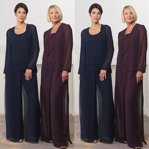 Mother of the Bride Dresses Formal Godmother Women Wear Evening Wedding Guests Dress Plus Elegant Champagne Colour With Jacket