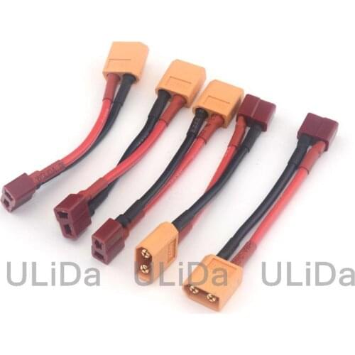 XT60 Female To T PLUG Male Connector Deans 7CM 12AWG Adapter/Cable/Wire for RC