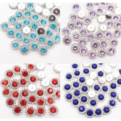 Stones Buttons Shiny Crystals Strass sliver Lace Claw cup beads Garment Crafts Gems Sewing Rhinestones for Clothes Needlework