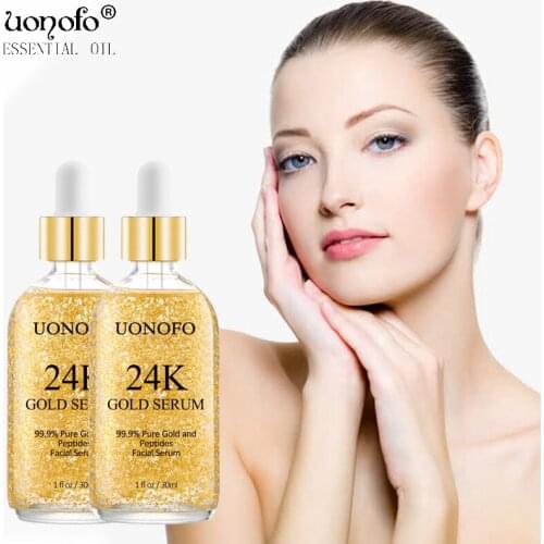 UONOFO 30ML 24K Gold Serum Acid Moisturizer Essence Cream Whitening Day Creams Hyaluronic Acid Anti Aging Anti Wrinkle Skin Care