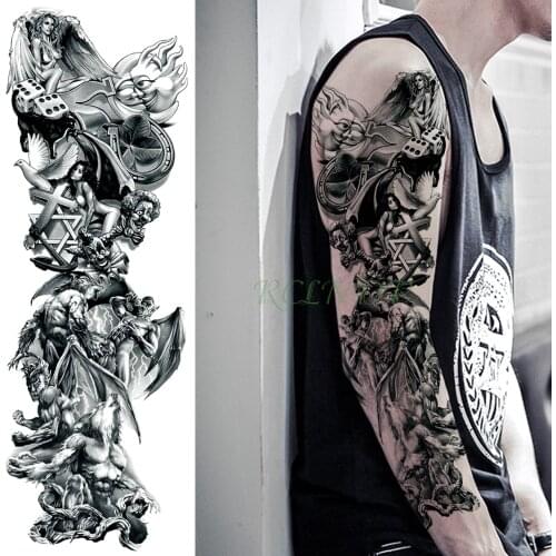 Waterproof Temporary Tattoo Sticker hell Blood The Last Vampire Werewolf full arm fake tatto flash tatoo sleeve for men women