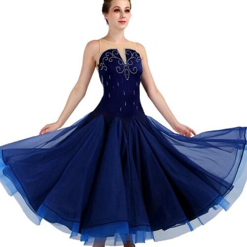 2019 New Costume Sale Ballroom Dance Skirts Newest Design Woman Modern Waltz Tango Dress/standard Competition Dress MQ065
