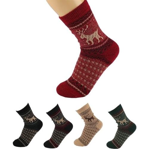 Winter Extra Thick Wool Socks Men and Womens Warm Cashmere Socks Plush Towel Crew Sock Solid Cotton Christmas Gifts