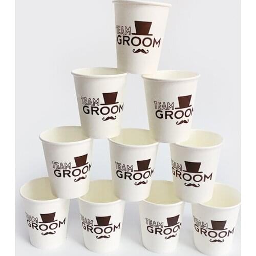 10Pcs Team Groom Cup Brachelor Party Decoration Supplies Team Bride Hen Party Decoration Cups Wedding Party Supplies