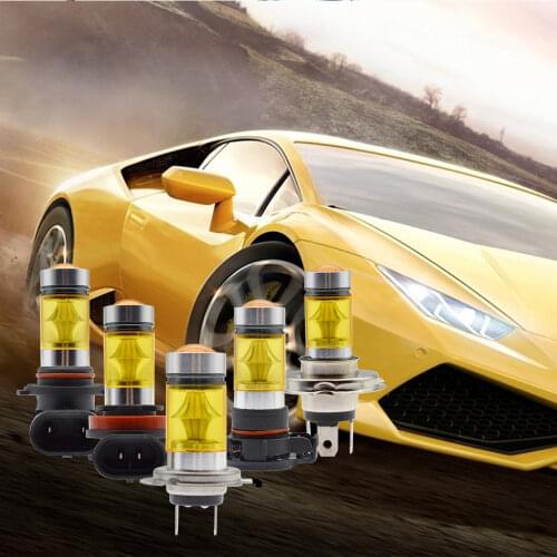 2x H4 H7 H8 HB4 H16 100W 20SMD Car Brake Led Turn Signal Reversing Lights H4 Lens Car Headlight Turn Fog Light Car Bulb Sunlight