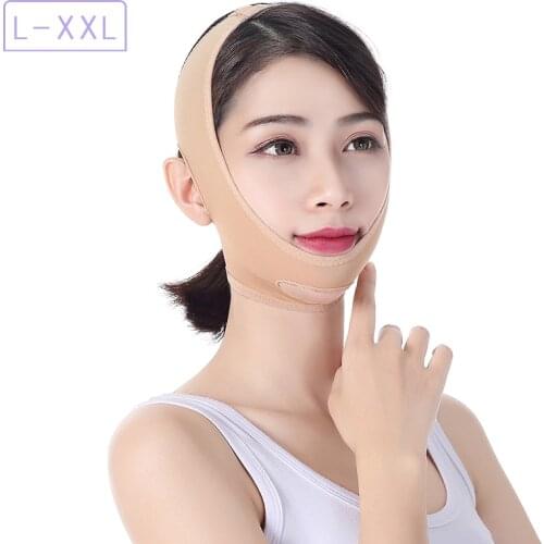 Face-lifting bandage v-face artifact lifting face tightening double chin law pattern mask line carving restoration headgear