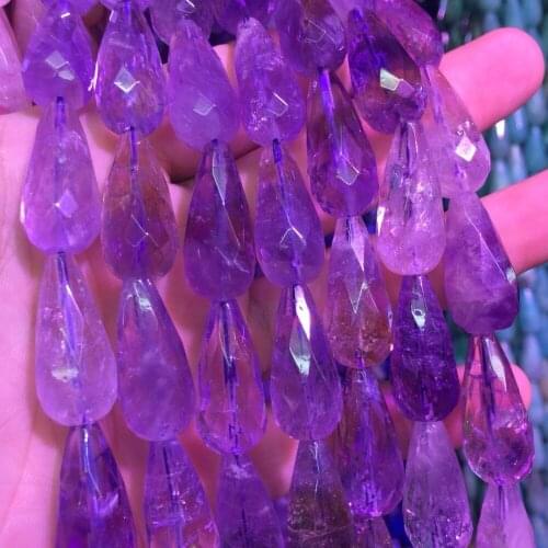 Drop shape natural ametrines stone beads natural gem stone beads DIY loose beads for jewelry making strand 15"