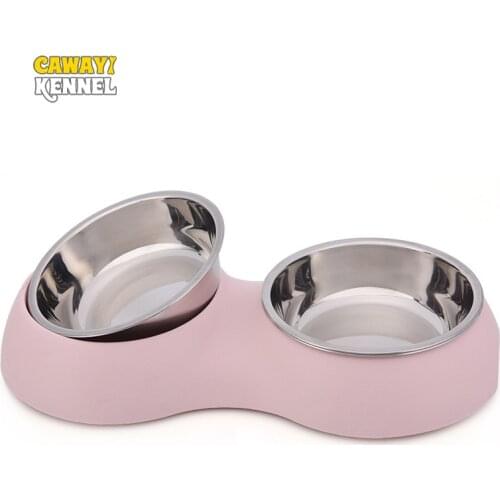 CAWAYI KENNEL Dog Feeder Drinking Bowls for dogs Cats Pet Food Bowl comedero perro miska dla psa gamelle chien chat voerbak hond