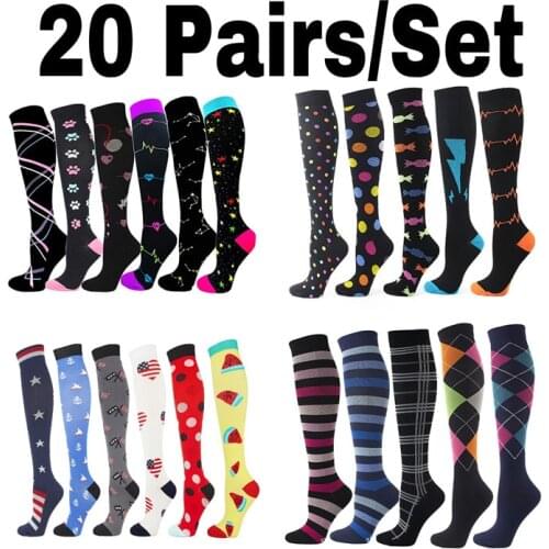 Dropshipping Compression Socks Men Women Boot Socks Athletic Legging Nursing Knee Stockings For Outdoor Hiking Running Marathon