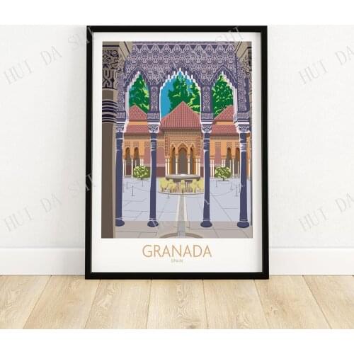 Granada Spain Poster Print | Wall Art | Travel Poster | Artwork | Art Print Gift Idea