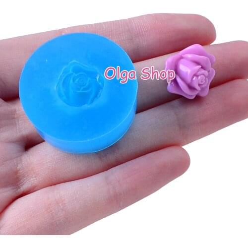 HYL278 12.1mm x 12.8mm Flower Silicone Mold Fondant Cake Decoration Candy Resin Clay Earrings Necklace Craft Soap Candle