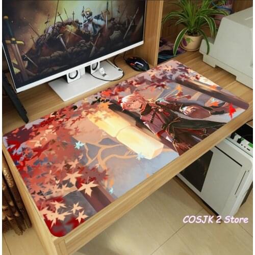 Anime Genshin Impact Kaedehara Kazuha Mouse Pad Thicken Laptop Gaming Mice Mat Table Keyboard Mat Anti-Slip Playmat Cosplay Gift