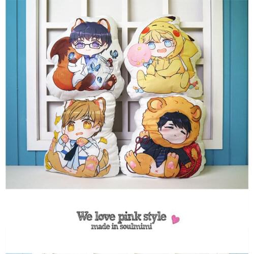 Anime Love and Producer plush pillow toy short plush stuffed cute doll double sided pillowcase toy gift
