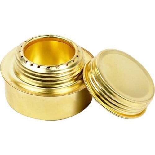 OUT-D Mini Spirit Stove Copper Alcohol Stove Pocket Camping Stove Outdoor Picnic Spirit Cooker only 100g B-9