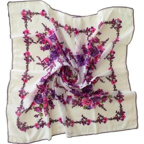 Full cotton White scarf, writing, golf putter cover, kerchief, cheesecloth