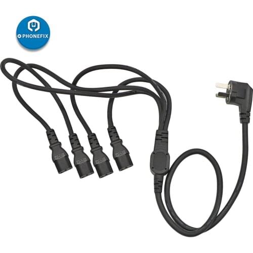 QianLi 4 in 1 Dividing Line Power Cord for Rework Station/Computer PC/Laptop DC Power Supply Power Cord with 4 Ports Converter